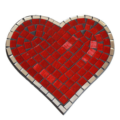 Mosaic - Heart - Red