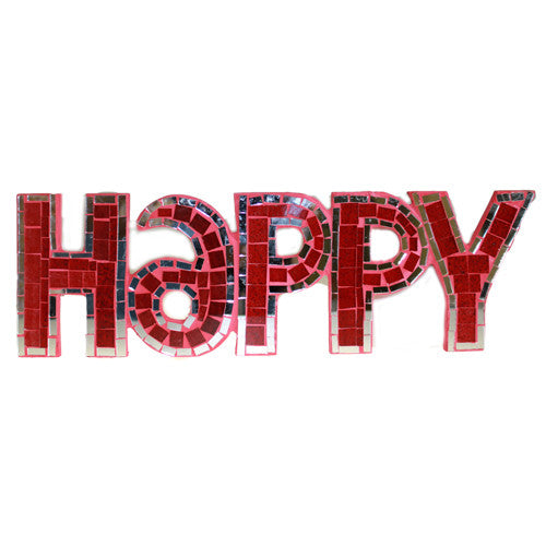 Mosaic - Happy - Red