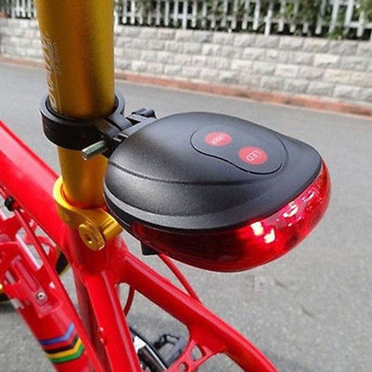 new 5 LED 2 Laser Bike light 7 Flash Mode Cycling Safety Bicycle Rear Lamp waterproof Laser Tail Warning Lamp Flashing