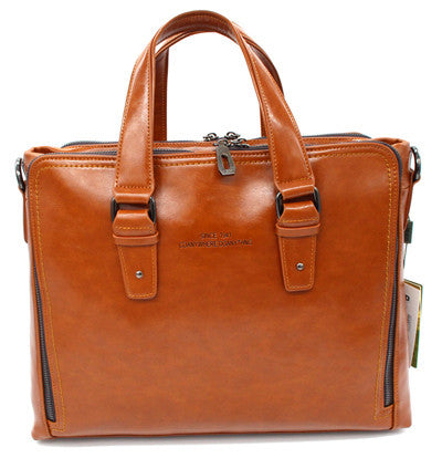 pu leather Business Handbag Men's Briefcase bag Men Messenger Bag bolsa fashion men travel bag - Shopy Max