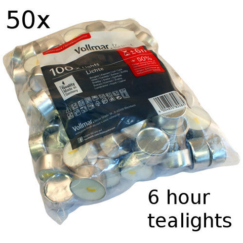 50x Tealights - 6 hour