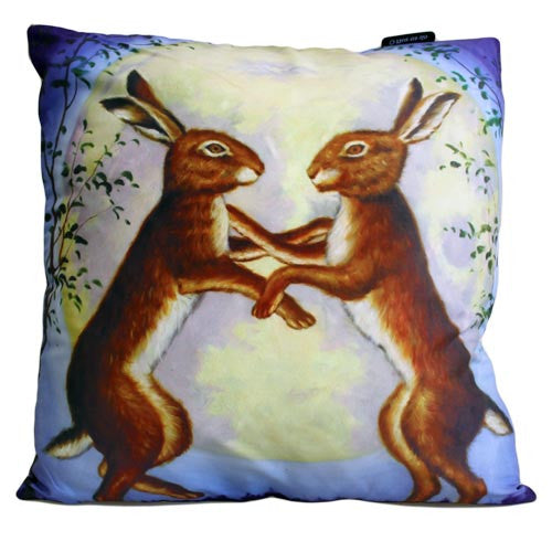 Art Cushion Cover - Night Dancing Hares - Shopy Max