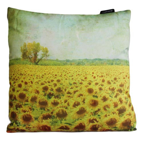 Art Cushion Cover - Sunflower Field - Grunge - Shopy Max