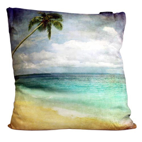 Art Cushion Cover - Tropical Shore - Grunge - Shopy Max