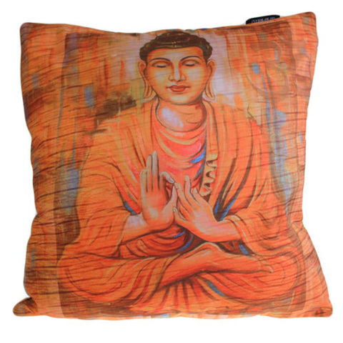 Art Cushion Cover - Peace Wood Buddha