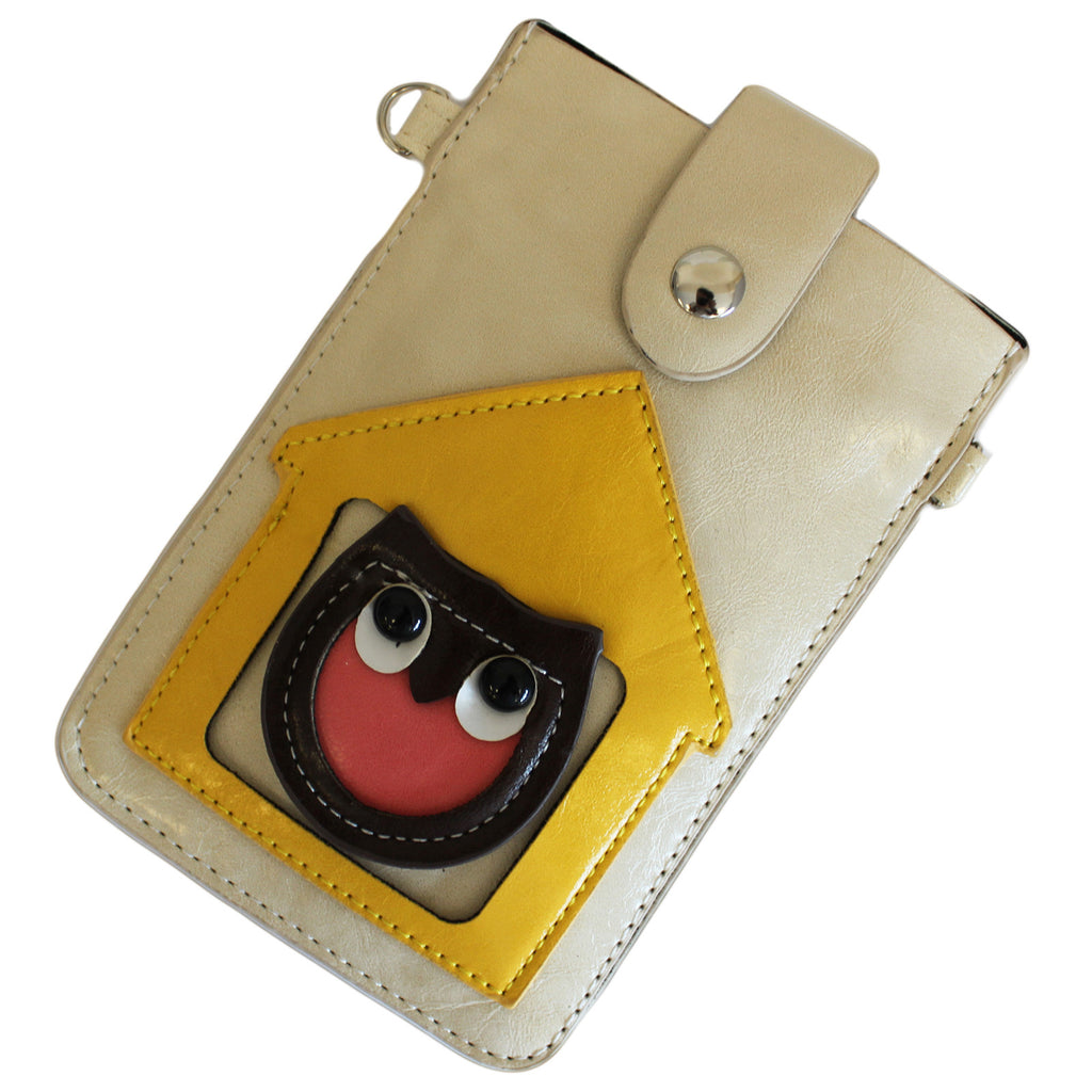 Owl Pouch - White & Yellow - Shopy Max