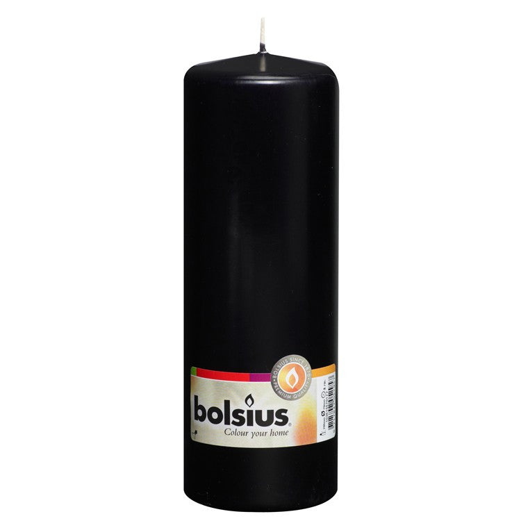 Bolsius Church Candle - Pillar - 200 x 70mm - Black