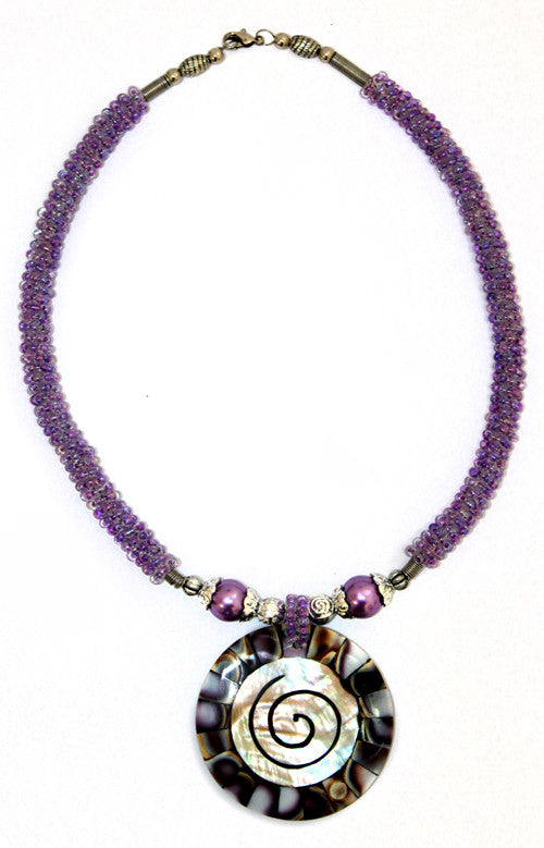 Shell Necklace - Lilac - Shopy Max
