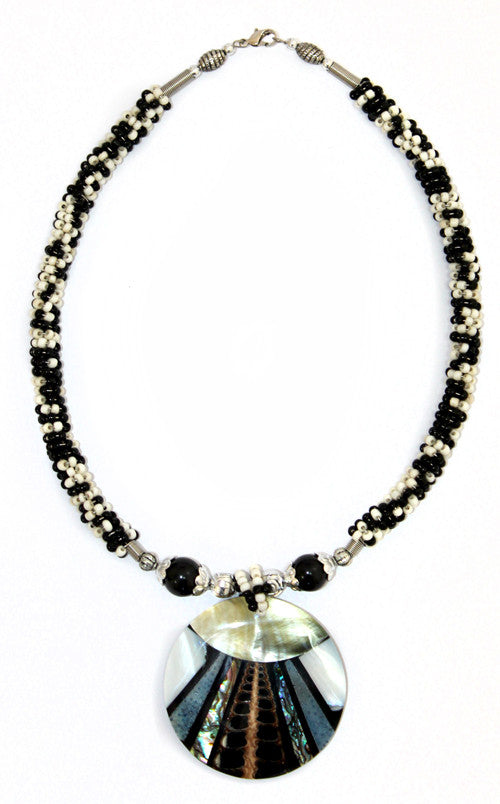 Shell Necklace - Zebra Stripe - Shopy Max