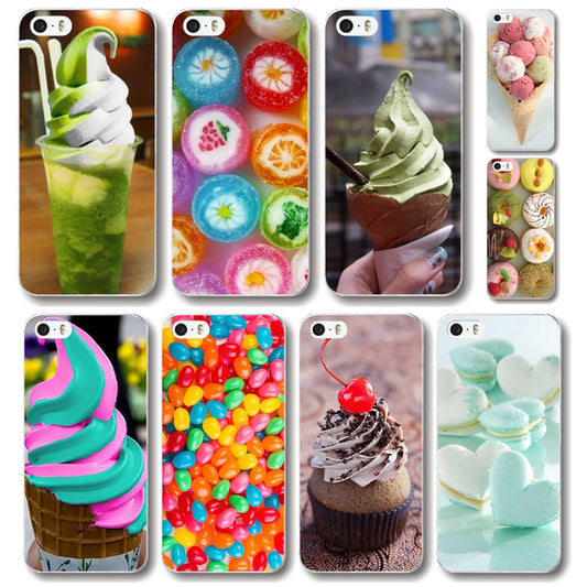 phone case for iphone 4 4s Plus free shipping colorful dessert ice cream Macarons styles hard cover high quality WHD1475