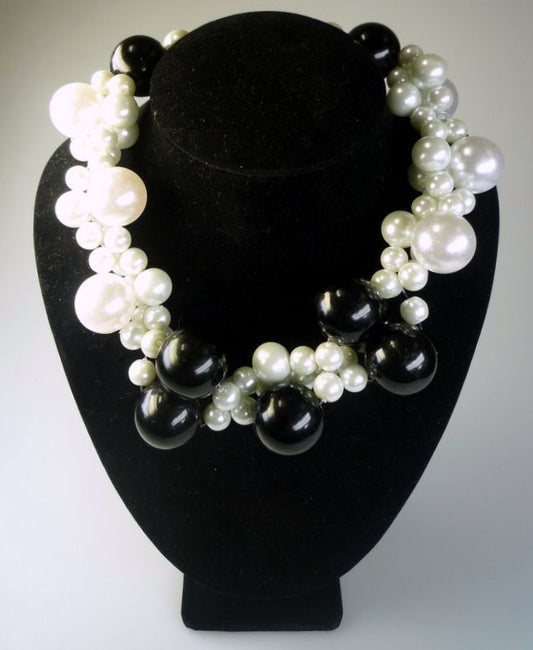 Perilous Pearls Super Drama Cluster Necklace - Shopy Max