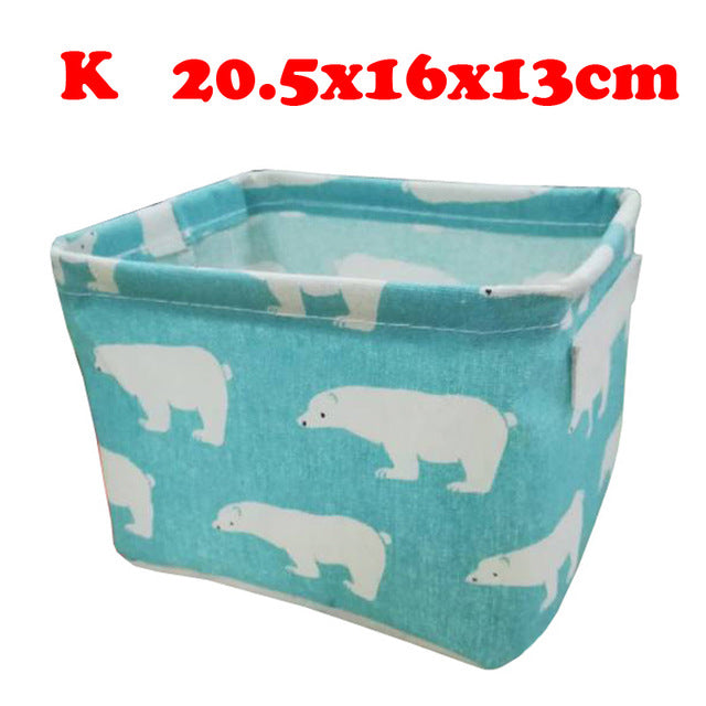 Desktop Storage Box Cute Printing Waterproof Organizer