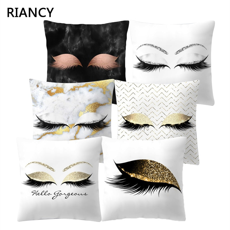 Marble Eye lash Decorative Throw Pillow Cushion Cover Home Decor