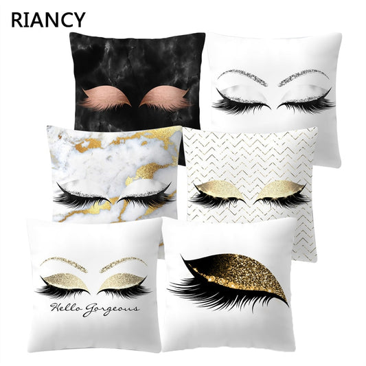 Marble Eye lash Decorative Throw Pillow Cushion Cover Home Decor