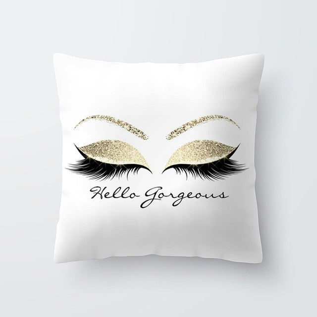 Marble Eye lash Decorative Throw Pillow Cushion Cover Home Decor