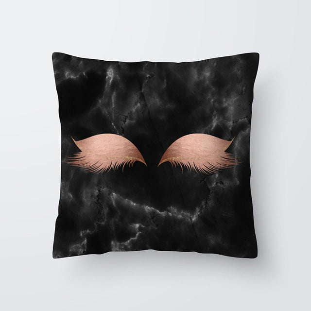 Marble Eye lash Decorative Throw Pillow Cushion Cover Home Decor