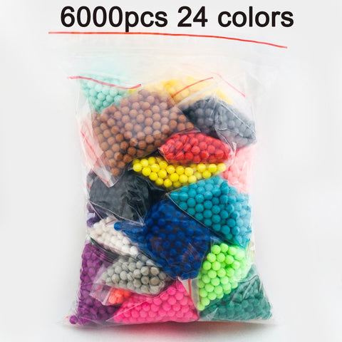 DOLLRYGA 6000pcs 24color Beads Puzzle Crystal Color Aqua DIY Beads
