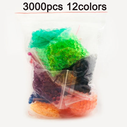 DOLLRYGA 6000pcs 24color Beads Puzzle Crystal Color Aqua DIY Beads