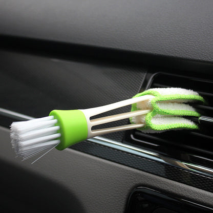 Car-styling Auto Accessories 2 In 1 Car Air-conditioner Outlet Cleaning Tool Long Durable Multi-purpose Duster Brush Cleaner