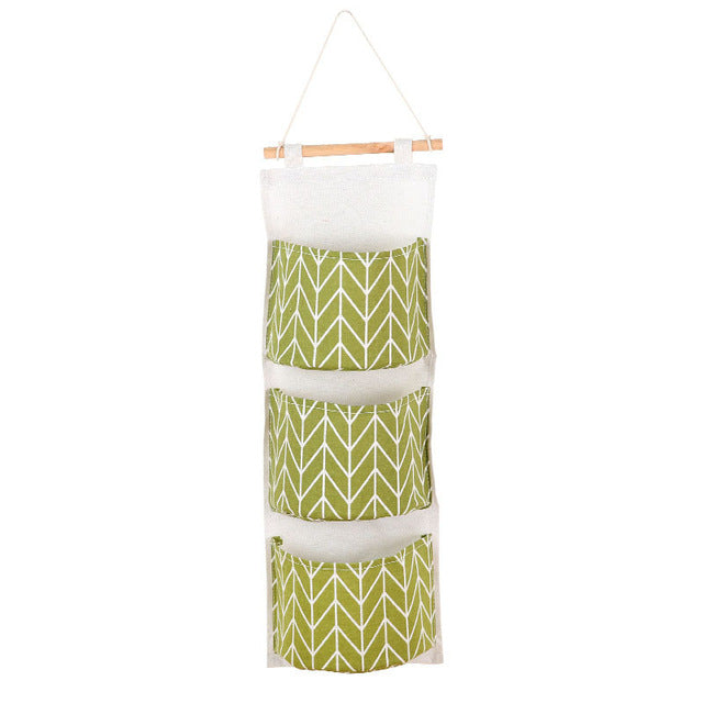 Cute Wall Sundry Cotton Line Hanging Organizer Bag Multi-layer Holder Makeup Rack Jewelry Storage  Basket