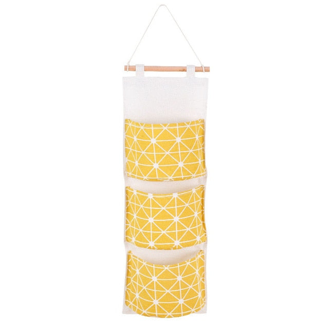 Cute Wall Sundry Cotton Line Hanging Organizer Bag Multi-layer Holder Makeup Rack Jewelry Storage  Basket