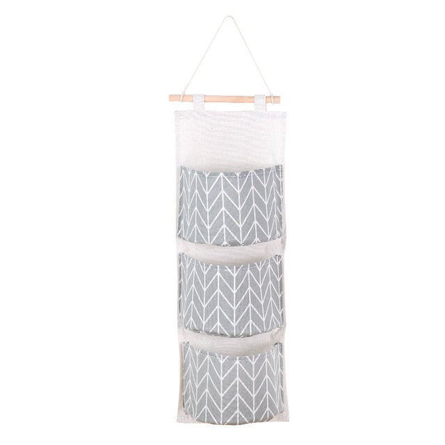 Cute Wall Sundry Cotton Line Hanging Organizer Bag Multi-layer Holder Makeup Rack Jewelry Storage  Basket
