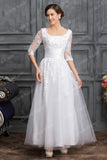 Grace Karin Popular Ball Gown Elegant Lace Evening Dresses Long Champagne White - Shopy Max