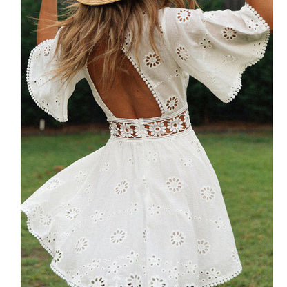 2019 New Bikini Beach Skirt Tunics for Beach Long Leaves Print Bikini Cover up