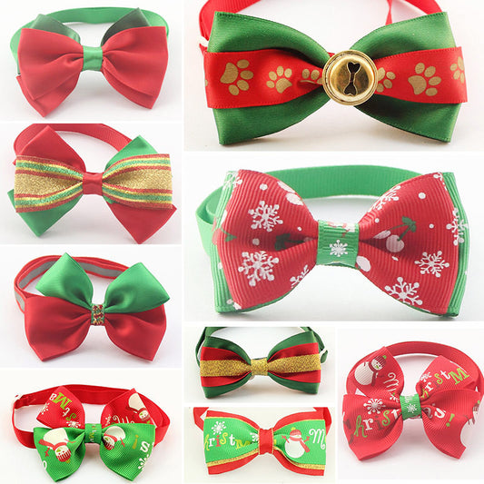 50 Pcs/Lot Armi store Handmade Christmas Dogs Festival Bow Ties Dog Tie 6011036 Pet Jewelry Accessories Wholesale
