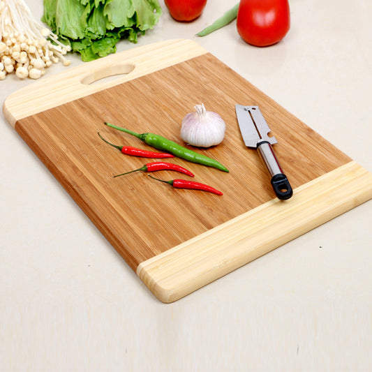 Aingoo Eco-Friendly Stock Bamboo cutting board with One Handed Handle Nature 100%