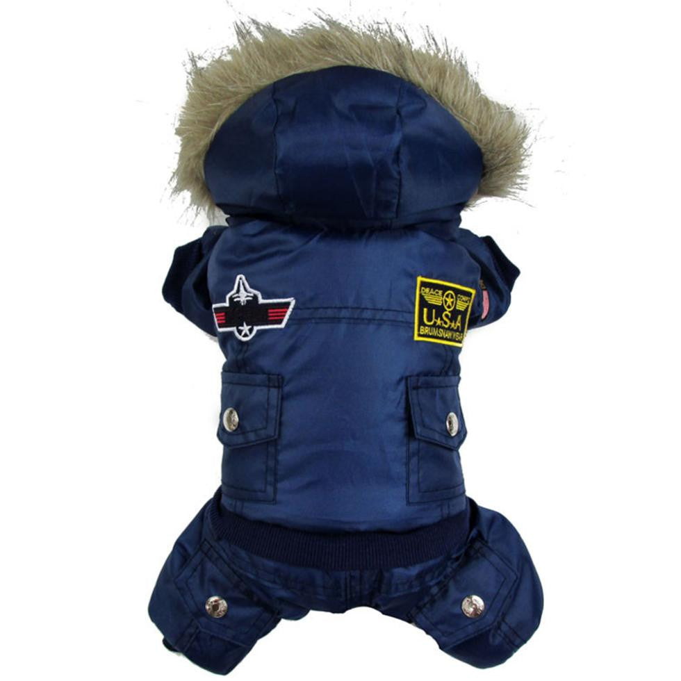 New Arrival Hot Winter Warm Small Dog Pet Clothes Padded Hoodie Jumpsuit Pants Apparel XS-XL