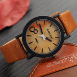 Simulation Wooden Relojes Quartz Men Watches Casual Wooden Color Leather Strap - Shopy Max