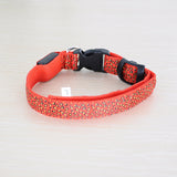 Nylon Pet LED Dog Collar Pet Supplies Night Safety Flashing Glow Electric Collars for Dogs S M L Size - Shopy Max
