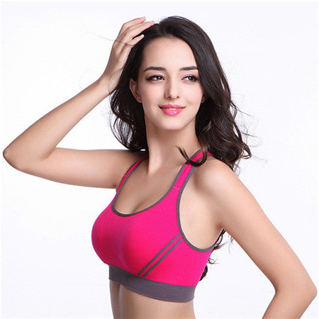 Hot Himanjie Women Padded Tank Top Athletic Vest Gym Fitness Sports Bra Stretch - Shopy Max