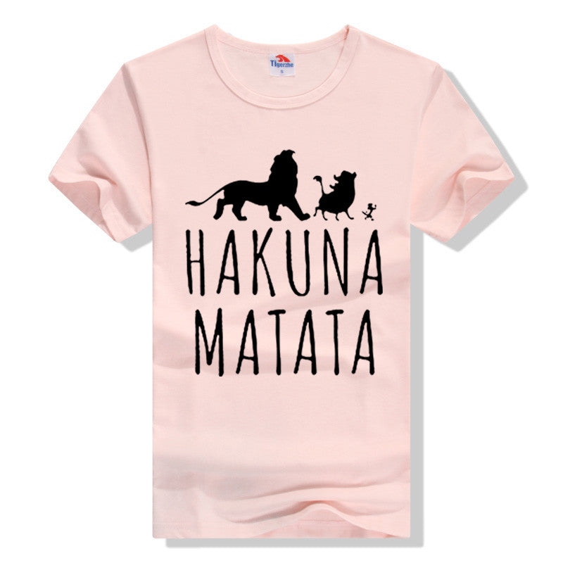 Cotton T-Shirts HAKUNA MATATA Men's Big Size T Shirts Short Sleeve Slim Fit Fashion