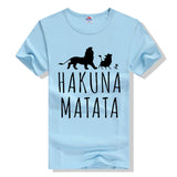 Cotton T-Shirts HAKUNA MATATA Men's Big Size T Shirts Short Sleeve Slim Fit Fashion