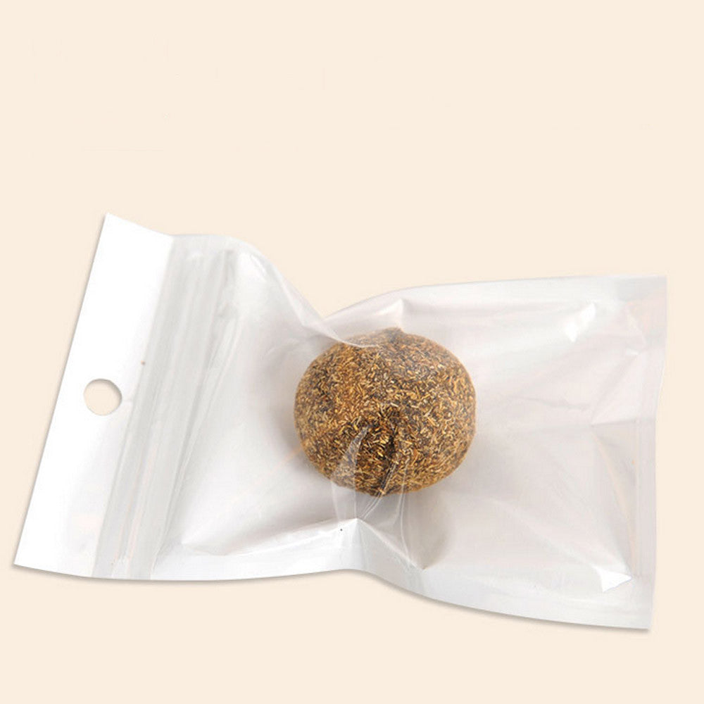 Pet Cat Natural Catnip Treat Ball Favor Home Chasing Toys Healthy Safe Edible Treating - Shopy Max