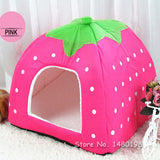 New Pet Supplies High Quality Dog House Soft Strawberry Cat Rabbit Bed House