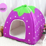 New Pet Supplies High Quality Dog House Soft Strawberry Cat Rabbit Bed House