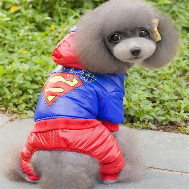 Pet Clothes New Winter Warm Dog Coat Jumpsuit Hoodie Thicken Cotton-Padded - Shopy Max