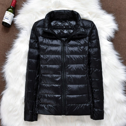 Winter Women Ultralight Thin Down Jacket White Duck Down Hooded Jackets Long Sleeve Warm