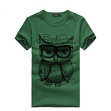 2016 New Summer Fashion Men T Shirt Boy Short Sleeve Cotton Owl - Shopy Max