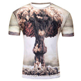 Men's Short Sleeve Polyester O-Neck T-Shirt Punk 3D thinkers/tree Printed T shirt Men t shirt