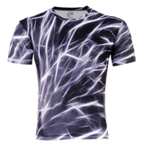 Men's Short Sleeve Polyester O-Neck T-Shirt Punk 3D thinkers/tree Printed T shirt Men t shirt
