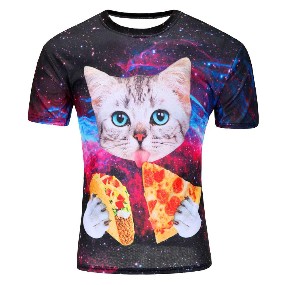 Men's Short Sleeve Polyester O-Neck T-Shirt Punk 3D thinkers/tree Printed T shirt Men t shirt