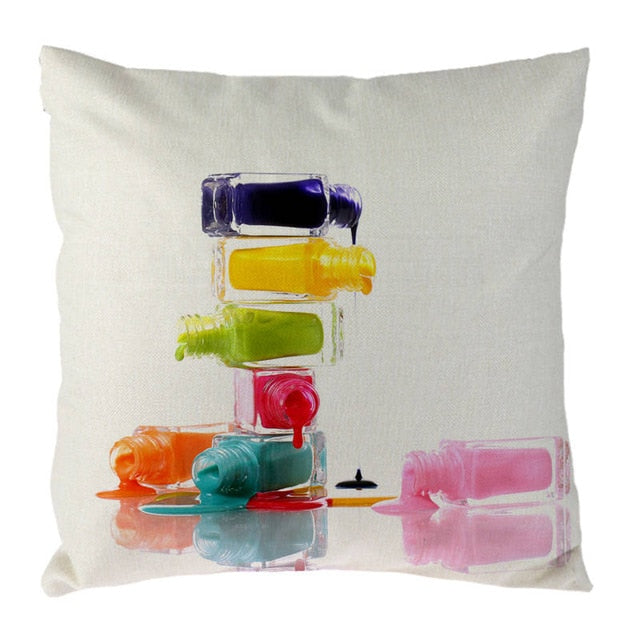 New Cosmetics Perfume Bottles Nail polish Lipsticks Pillow Cove