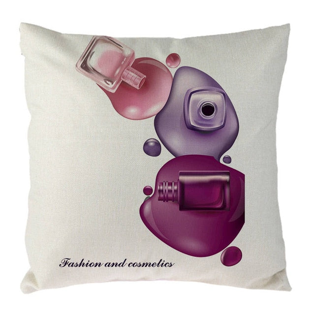 New Cosmetics Perfume Bottles Nail polish Lipsticks Pillow Cove