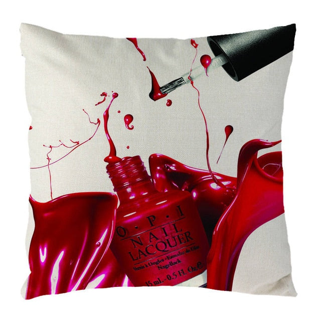 New Cosmetics Perfume Bottles Nail polish Lipsticks Pillow Cove