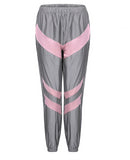 Women Tracksuits 2 Piece Set Reflective Zip Crop Top Pants Windbreaker Fashion