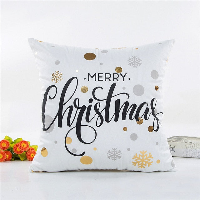 MIHE Cushion Cover 45*45cm Gold Linen Cotton Soft Throw